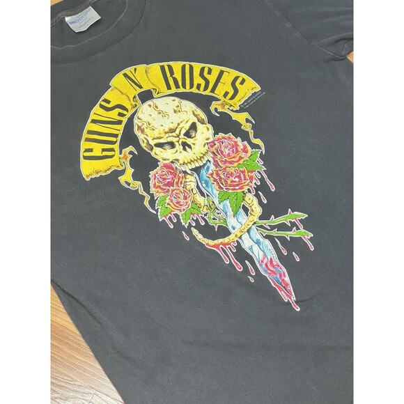 Vintage 1991 Guns N Roses Brockum Shirt Single Stitch‎ Here Today Gone To Hell L - Picture 4 of 13